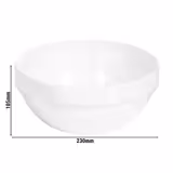 (6 kpl) Kulho - CASUAL MAXI - Melamiini - 2,5 L - Ø 230mm - Valkoinen	