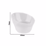 (6 pz) Ciotola | CASUAL - in Melamina - 130ml - Ø100mm - impilabile - Bianco