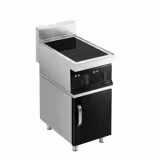 Cuisinière à induction - 7 kW - 2 plaques de cuisson - incl. meuble bas avec 1 porte