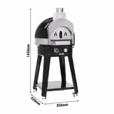 Forno a gas per pizza - Nero - Manuale - incl. telaio di base