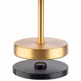 (4 pz) Lampada da tavolo LED ricaricabile - MERLE MICRO - dimmerabile a 3 livelli - IP54 - per interno/esterno - Ø 80mm - Oro