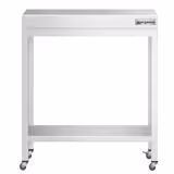Table de travail en inox PREMIUM - 700 x 600 mm - avec tablette inférieure et roulettes
