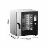 Elettrico - Forno combinato a vapore - Touch screen - 7" display TFT touch - 7x GN 1/1 - incl. Sistema di lavaggio & Sonda al cuore