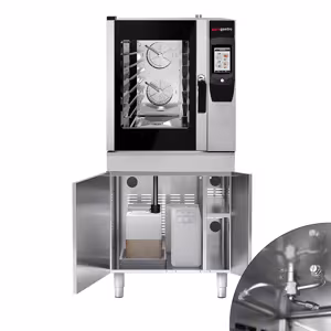 Combi steamer - Touch - 6x GN 1/1 - with chicken grill, fat collection system & base cabinet