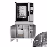 Kombidämpfer - Touch - 6x GN 1/1 - mit Hähnchengrill, Fettauffangsystem, Unterschrank, Waschsystem & Temperaturfühler