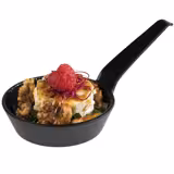 (48 pieces) Mini Buffet Melamine Tasting Bowls with Handle – 70 ml - Ø85 mm - Black