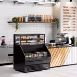 Commercial Refrigerated Serve-Over Counter - 1200mm - 199L - ventilated cooling - R290 - black - LED