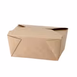 (300 uds) Bandeja reutilizable - 1200ml - Rectangular - Cartón - Marrón - 165x123mm
