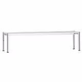 Commercial stainless steel overshelf - single-tier - 2000 x 370 mm - height adjustable