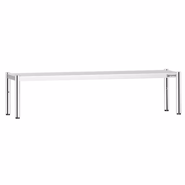 RVS etagère - enkel - 2000x370mm - in hoogte verstelbaar