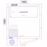 Scaffale in alluminio anodizzato - 1195x1800mm - Profondità: 460mm - con 4 ripiani (REGOLABILI) - Portata: 600kg