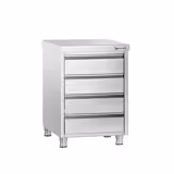 Zásuvková skříň PREMIUM - nerezová ocel - 4 zásuvky - 500 x 700 mm