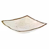 (6 pcs) Coupe - STONE ART - Mélamine - 1,1L - carré - 240x240mm - Profondeur : 65mm - Blanc/Brun