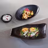 (12 stuks) Dompelbakjes - MARONE - Melamine - 50 ml - Ø 85mm - Zwart/Bruin