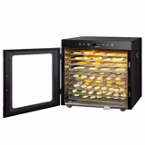 Food Dehydrator - with 10 Trays - Black - Digital Timer - 800W