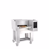 Doorloop pizzaoven - 980x1300x1070mm - tot 350°C - Touch - Bandbreedte: 400mm - incl. onderstel & wielen