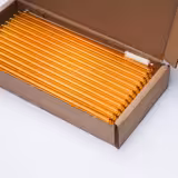 (50 stuks) Glazen rietjes - recht - 230mm - ø 8mm - neon oranje - incl. 1 nylon reinigingsborstel (rager)