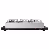 Plaque chauffante / Bain-marie infrarouge - incl. 3x bacs GN 1/3 & couvercles