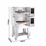 (2 Stück) Elektro Durchlaufofen - 980x1300mm - Touch - Bandbreite: 400mm - inkl. Untergestell
