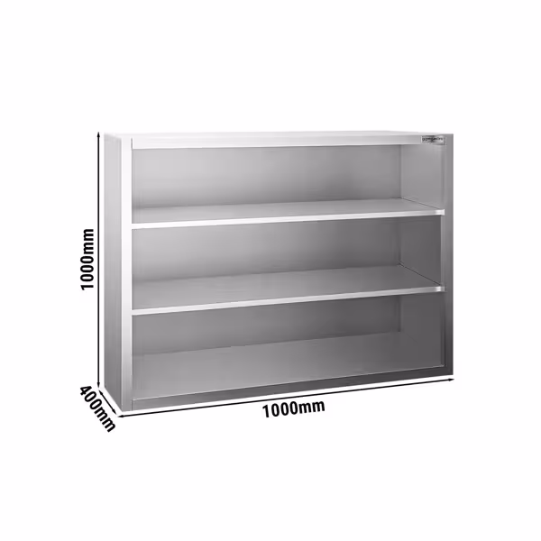 کابینت دیواری پریمیوم استیل - 1000*400 میلیمتر - بدون درب کشویی - 1000 میلیمتر ارتفاع