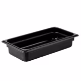 (6 stuks) Polycarbonaat GN-bak GN 1/3 - zwart - 2,4 liter - Diepte: 65mm