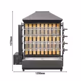 Charcoal Chicken Rotisserie Oven - with 4 Skewers for up to 20 chickens