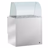 Saladette PREMIUM - 900mm - 2 porte in vetro - con vetrina in vetro per 2x GN 1/1 & 3x GN 1/6