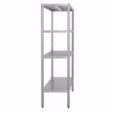 Stainless Steel Shelving Unit ECO - 1800x500mm - with 4 shelves (ADJUSTABLE)
