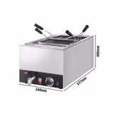 Cocedor de pasta - 25 litros - 3,25 kW - con grifo de vaciado - incl. 3 cestas