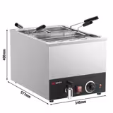 Eléctrico Cocedor de pasta PROFESIONAL - 25L - 3,20kW - con grifo de vaciado - incl. 3 cestas
