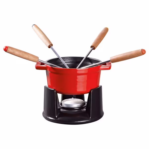STAUB | SPECIALITIES - Mini Fondue sada - Ø 100 mm - třešňově červená