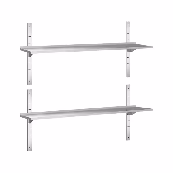 Dubbele RVS wandplank PREMIUM - 1600x300mm