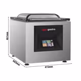 Embaladora a vácuo de câmara - 10m³/h - 600W - Tátil - com injeção de gás