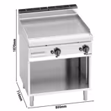 Kaasupaistotaso - 13,8 kW - sileä - Paistopinta-ala: 795x500 mm - sis. jalustan