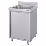 Lavello armadiato ECO - in acciaio inox - 600x600mm - 1 vasca centrale