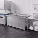 Meuble évier ECO - 1800 x 600 mm - avec poubelle & 2 bacs à droite