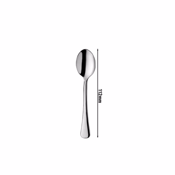 (12 pieces) Emilia Demitasse Espresso Spoons – 18/10 stainless steel - 105 mm - mirror-polished