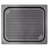 Piastra per grigliare per forno combinato a vapore e piano cottura professionale - 355x325x20mm | GN 2/3 - alluminio pressofuso alimentare | superficie rigata | antiaderente | nichel-free | per gas/elettrico/vetroceramica/forno