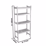 Aluminium Grundregal - 771x1685mm - Tragkraft: 450 kg