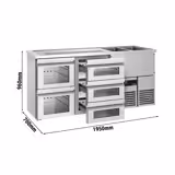 Biertheke PREMIUM - 1950x700mm - 5 Glasschubladen