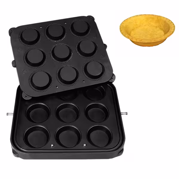 Platen voor tartelette-machine TMPIC - vorm: 9x rond - Ø 90 mm