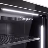 Vetrina frigo per bibite PREMIUM - 670mm - 560l - termostato digitale - con 1 porta in vetro & illuminazione LED - Nero