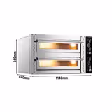 Four à pizza électrique – (briques réfractaires complètes) – 4+4 x 34 cm – manuel