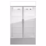 Cam Kapılı İçecek Dolabı - 1200mm - 1048L - 2 Cam Kapılı + ışıklı reklam paneli + LED aydınlatmalı - çerçevesiz cam kapı