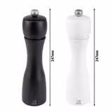 (6 bucăți) PEUGEOT | TAHITI - Râșniță pentru sare și piper - Lemn - Negru / Alb mat - Înălțime: 200 mm