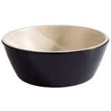 (6 buc) Bol | FRIDA - Melamină - 440 ml - pătrat - 150x150x55 mm - stivuibil; compatibil mașină de spălat vase; nu pentru microunde; nu pentru cuptor; nu pentru flacără directă - Negru/Bej