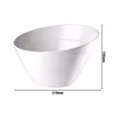 (6 kom) Zdjela - BALANCE - Melamin - 1,5 l - kvadratna - 210x210 mm - s protukliznim nožicama; složive - Bijela