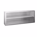 Zidni viseći ormarić od nehrđajućeg čelika PREMIUM - 1600x400 mm - Bez kliznih vrata - 650 mm visine
