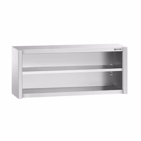 Edelstahl Wandhängeschrank PREMIUM - 1600x400mm - ohne Schiebetür - 650mm hoch