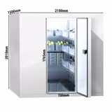 Commercial Walk-In Freezer Room - 2100x1500mm - 4,20m³ (4200L)